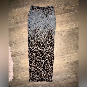 Naked Wardrobe cheetah print Maxi Skirt size XS